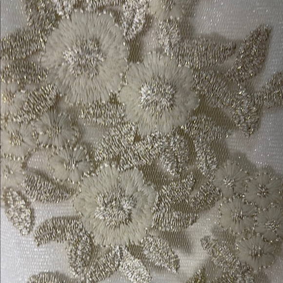 American Princess Cream and Gold Formal Dress - Picture 5 of 7